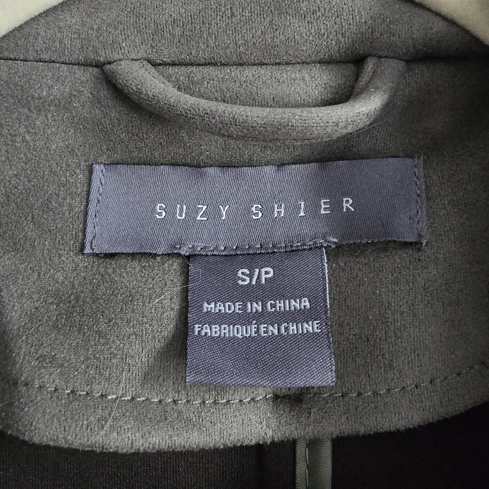 🌷Vegan suede Car Coat in Ivy green - Picture 12 of 13